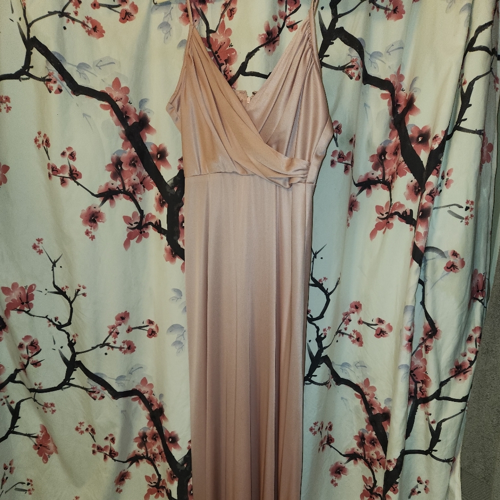 Rose color dress,  beautiful,  to the floor,  was used for prom once.  Size 10